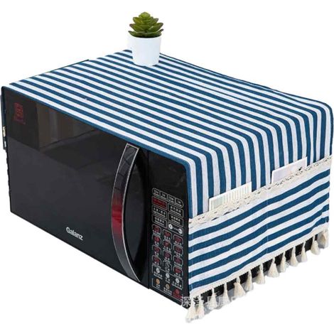 Housse de four à micro-ondes résistante à l'huile, housse de four à micro-ondes multi-usage en coton et lin anti-poussière (1/5)