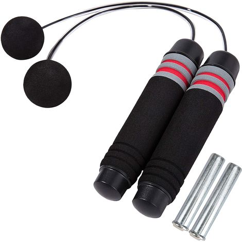 Corde à sauter sans fil réglable, anti-nœuds, haute résistance à l'usure, en PVC de haute qualité, idéale pour le lancer de balles et le fitness. Corde à sauter sans fil supportant les poids et sans e (1/4)