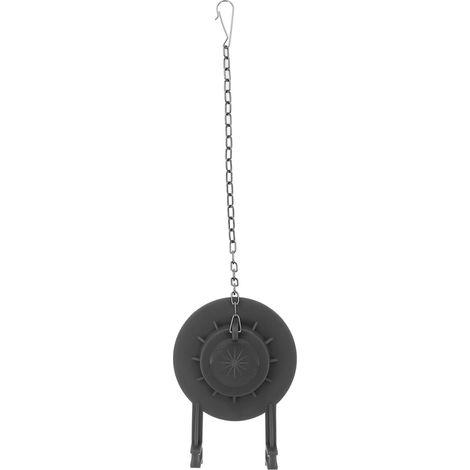 pour réservoir WC 2pcs Clapet D'étanchéité, Pvc, Noir (1/5)