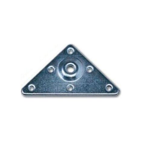 Piastra zincata per piedi in legno per mobili e cucine filetto m10