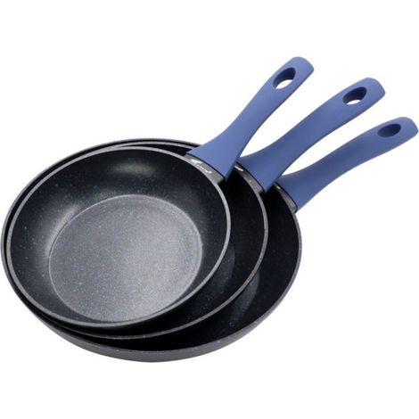 Juego 3 Sartenes de Aluminio  Sarten para Todo Tipo de Cocinas 20cm - 24cm - 28cm  Revestimiento Antiadherente (1/5)