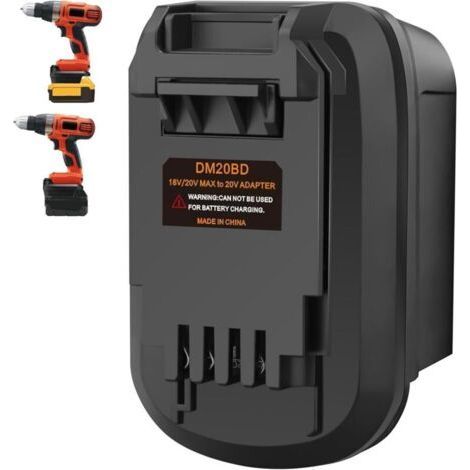 Black & Decker 20V Werkzeugadapter für Dewalt Milwaukee 18V/20V Li-Ionen-Akku-Konverter, für Dewalt 20V MAX XR DCB203 DCB205, für Milwaukee M18 Akku (1/4)
