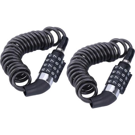 Antivol à code pour VTT, petit cadenas de sécurité à 4 chiffres avec câble. (1/4)
