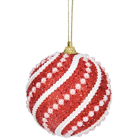 Boule De Décoration De Noël - Boule En Poudre Métallique - Pour Arbre De Noël Porte Fenêtre Rétroviseur Voiture - Lot De 1 (1/5)