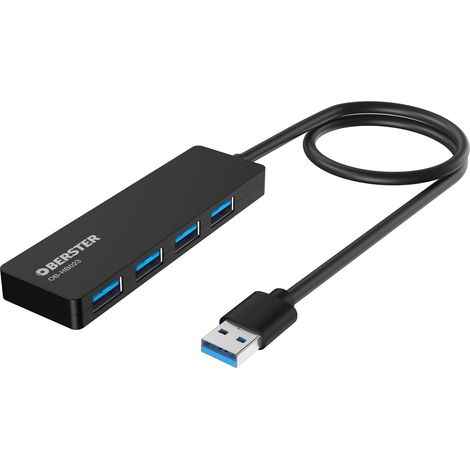 Hub USB C 4 en 1 - Adaptateur USB 3.0 Compatible avec imprimante, Ordinateur Portable, Mac Mini, iMac MacPro, Adaptateur multiport Ultra Fin USB C multiport avec Transfert de données Rapide (1/5)