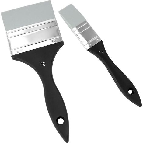 Ensemble de pinceaux en silicone, deux pinceaux par ensemble, adaptés aux peintures acryliques et à base d'eau - pour une peinture précise et des finitions nettes et précises.