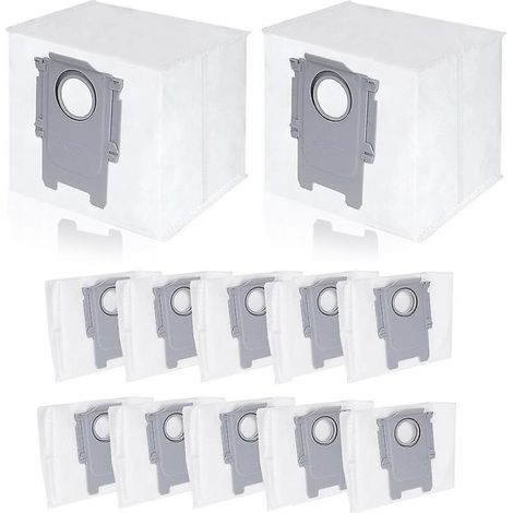 Pack of 12 replacement vacuum cleaner bags for S8+ / S8 Pro Ultra / S7 MaxV Ultra / Q5 / Q5+ / + / Max+ - AquaForge (1/5)