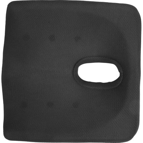 Coussin Siège Dos Hanche Soulagement Douleur Sciatique Coccyx pour Chaise Bureau Voiture Noir (1/5)