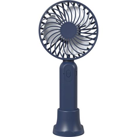 Mini ventilateur portable USB rechargeable avec support pour téléphone portable, idéal pour les voyages, la maison et le bureau.