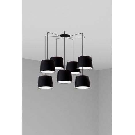 CONGA 7L Lampada sospensione nera (1/2)