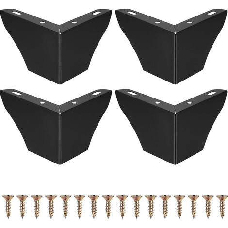 4er-Set Möbelfüße, 7,5 cm, Tischbeine, Metall-Schrankbeine, dreieckige Tischbeine, Möbelfüße für Sofa und Schrank, schwarz (1/4)