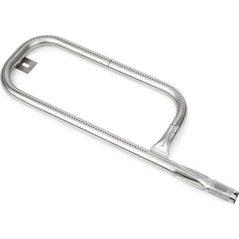 - Bruciatore - Acciaio inossidabile - Pezzo di ricambio per barbecue a gas Weber Q100 Q120 Q1000 Q1200 - Sostituisce 69957 60040 41657 - Argento - 43,5x14,5cm (1/5)