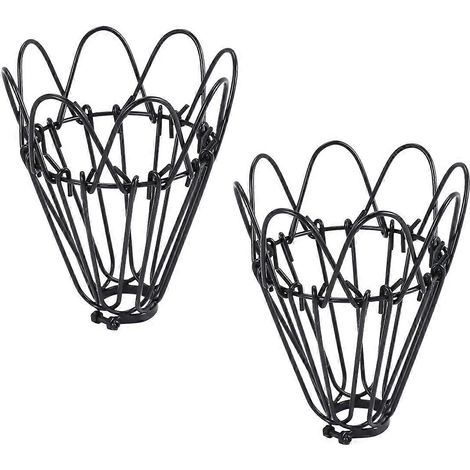 Abat-jour réglable en fil de fer, lot de 2 protections d'ampoule métalliques pour cage à oiseaux (1/5)