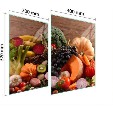 GLAS-SCHUTZPLATTE FÜR HERD 70x52 LEBENSMITTEL (1/5)