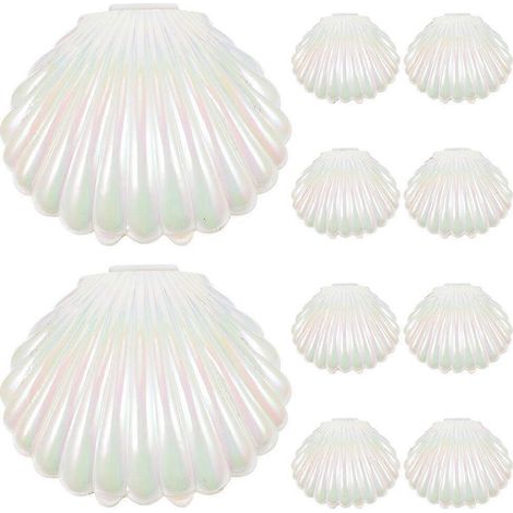 Lot de 30 boîtes à bonbons en forme de coquillage, contenants pour cadeaux de fête, mini-boîtes de rangement pour bijoux en forme de coquillage (1/5)