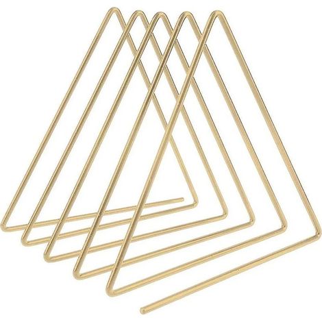 Organiseur de bureau triangulaire en fer, étagère de bureau, porte-revues et journaux pour le bureau et la maison - Or (1/5)