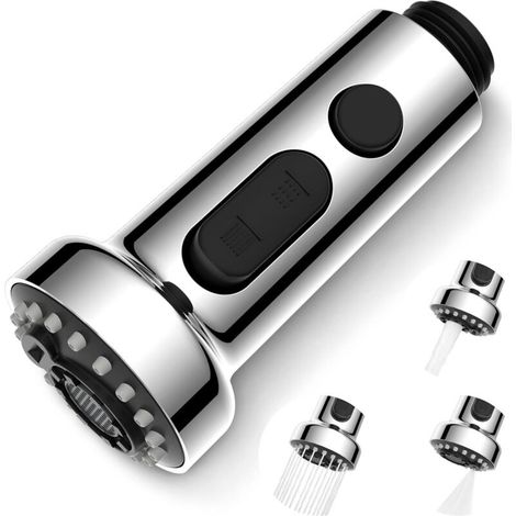 Accessoire de robinet de cuisine extractible 1 pièce - Modèle PT04 trois vitesses - Lame électrodépoussiérée - Design anti-éclaboussures et multifonction. (1/5)
