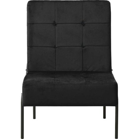 Maison Exclusive - Poltrona Relax 65x79x87 cm Nera in Velluto (1/5)