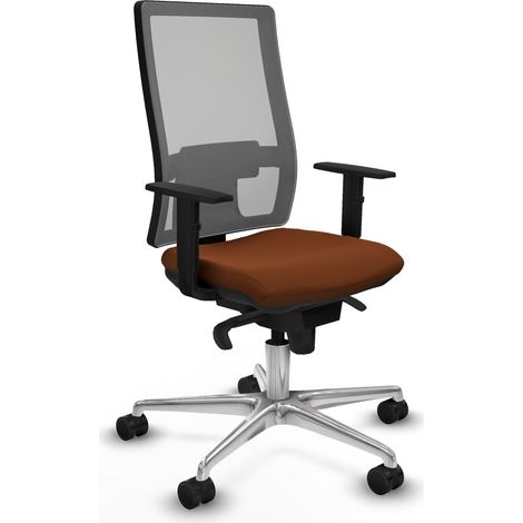 Silla ergonómica piqueras y crespo negro respaldo ajustable (1/5)