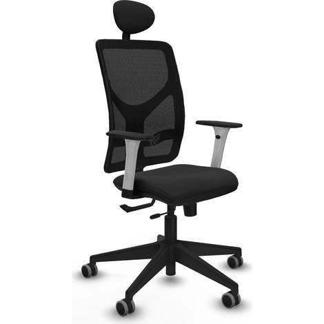 Fauteuil de bureau piqueras y crespo Motilla cuir synthétique noir blanc (1/2)