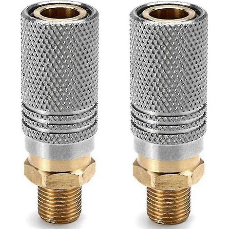 2 adaptateurs de charge pneumatique PCP à dégagement rapide en métal, filetage 1/8 BSP, accessoires d'outillage (1/5)