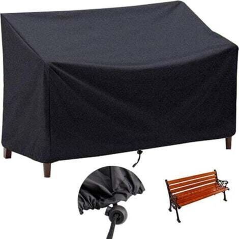 [JAMAIS UTILISÉ] Housse de Banc de Jardin Extérieur, Housse de Protection pour Canapé 2 Places Imperméable, Coupe-Vent, Anti-UV, 210D Oxford Housse de Siège de Banc de Patio (134 x 66 x 89cm) (1/4)