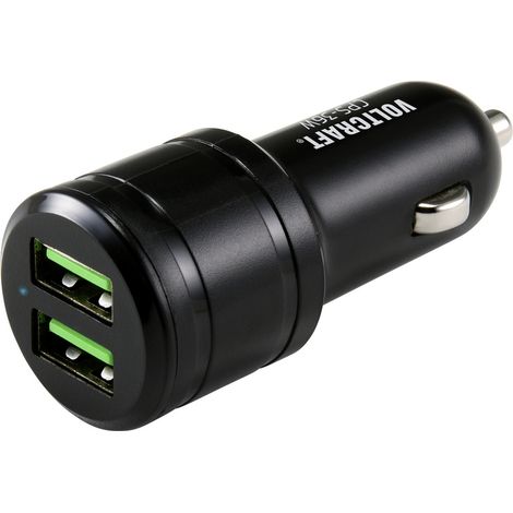 VOLTCRAFT CPS-36W USB Ladegerät 36 W 2x USB-A Schwarz KFZ (1/5)