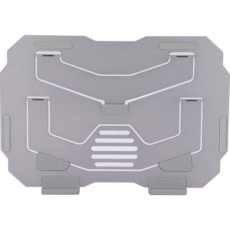 Verstellbarer Laptopständer, ergonomisches Design, tragbar und langlebig, grauer Desktop-Ständer