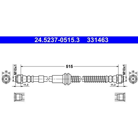 Flexible de frein ATE 24.5237-0515.3 AUDI 7L0 611 701 A 7L0 611 701 C