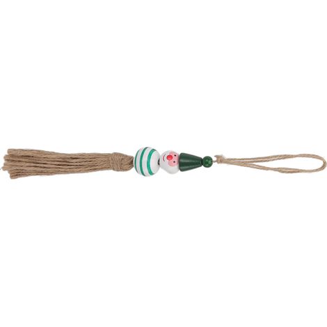 5-teiliges Set Weihnachtsschmuck aus Holzperlen, niedliche, leuchtende Farben, Schneemann aus robustem Holz, geeignet für Baum, Tür oder Schlafzimmer, Typ 6 (1/5)