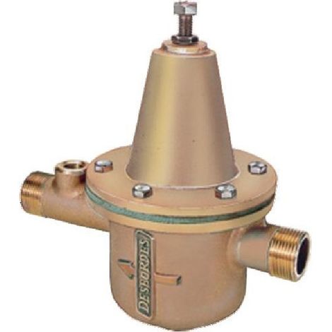 Desbordes – Réducteur de pression mâle/mâle DN 3/4" 20mm – Cuve en bronze – Pression réglable 1 à 6 bar – Débit élevé avec faible perte de charge