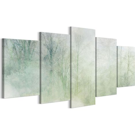Quadro su tela italiana 100 x 50 cm pentattico - stile minimalista - natura Quadro su tela italiana 200 x 100 cm pentattico - stile minimalista - natura (1/5)