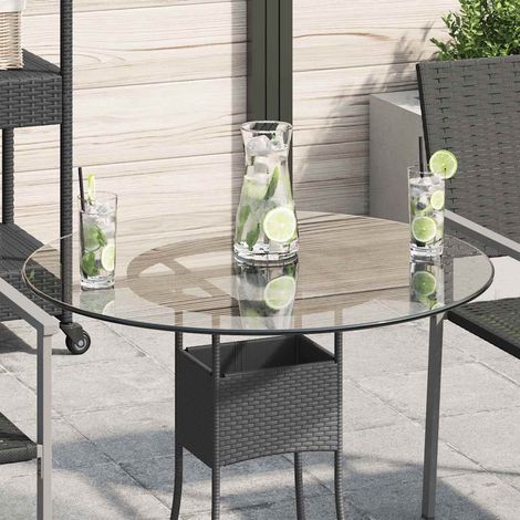 vidaXL Dessus de table ronde en verre trempé 700 mm (1/5)