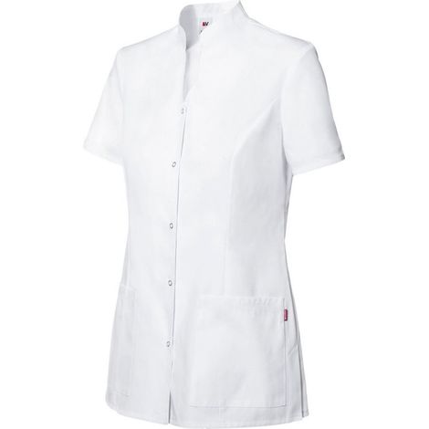 Chaqueta sanitaria manga corta con botones automáticos VELILLA Serie 535203 XS Blanco (1/5)