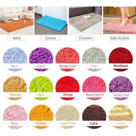 Tapis De Salle De Bain - Microfibre - Absorbant Antidérapant - Pour Baignoire Évier Porte - Gris - 40 X 60 Cm (1/3)