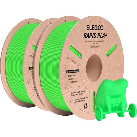 Filamento per stampante 3D, alta velocità, resistenza migliorata, verde, 2 kg (1/2)