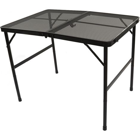 Table pliante de camping extérieure 90 x 60 cm, table de pique-nique ultra-légère et portable en alliage d'aluminium, table de barbecue à hauteur réglable, table basse (1/5)