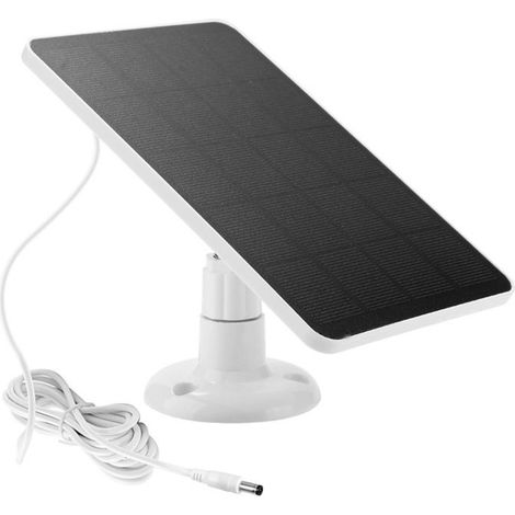 IP6 wasserdichtes Solarpanel, 360° drehbar, kontinuierliche Stromversorgung, 10 W, 5 V, DC5521-Anschluss, 3 m Ladekabel, kompatibel mit Video-Türklingeln. (1/5)