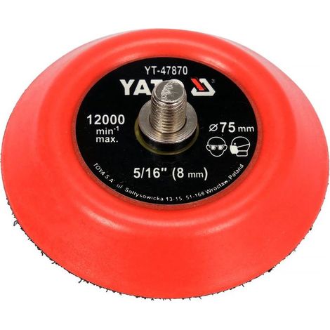 Polierpad Polierplatte 75, 125, 150mm Polierscheibe Schleifteller Polierteller mit Klettverschluss Gewinde 8mm +75mm