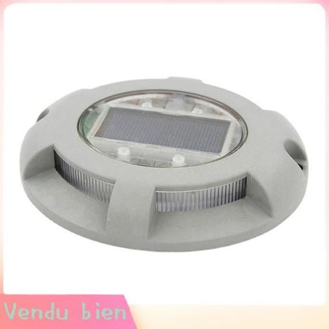 lampe de marche solaire ronde Lampe de marche solaire étanche IP65, ronde, en alliage d'aluminium, jardin borne Ton chaud (1/4)