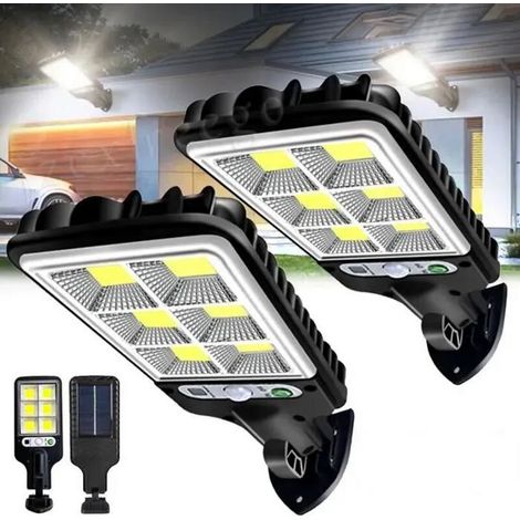 Projecteur Solaire - LED - Détecteur de Mouvement - Noir - 2PCS - Extérieur (1/4)