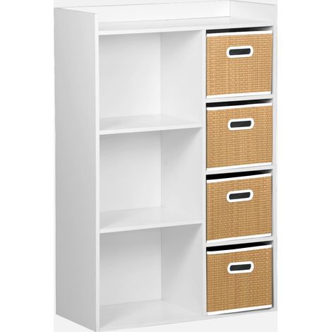 Mueble infantil con 4 cestas de fibra vegetal (1/5)