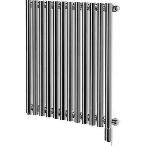 Wholesale Domestic Sinclair Chrome 600mm x 595mm Horizontal Single Panel Electric Radiator (1/5)