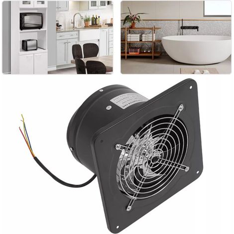50W 220V Extractor Fan, Silent Air Extractor Fan, Metal Wall Mounted Ventilation for Bathroom, Kitchen, Basement, Garage, Workshop, Industrial/Commercial (1/4)