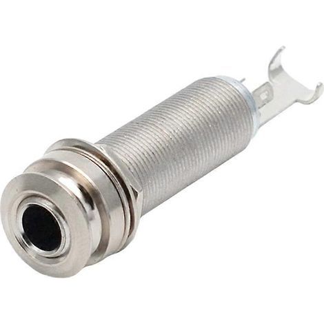 Prise jack pour micro de guitare, prise de sortie pour micro de guitare, prise jack cylindrique filetée-6.2x1.5cm-Silver (1/3)