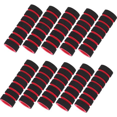 10 poignées haltères rembourrées mousse, antidérapantes, rechange confortable pour tubes