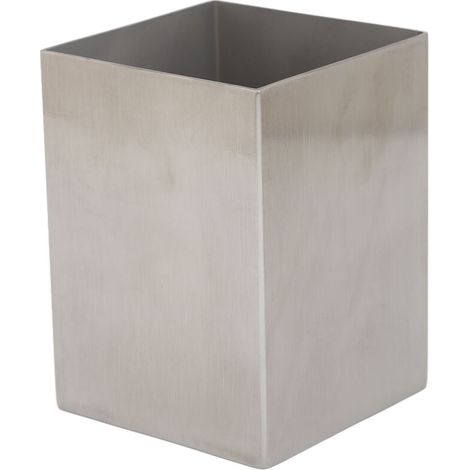Rechteckiger Stiftehalter aus dickem und robustem Edelstahl 304, für Büro, Studentenwohnheim oder Schule, silbernes Design fürs Büro. (1/5)