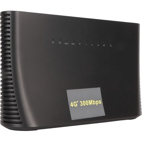 Routeur sans fil 4G 300 Mbps LTE CAT4 portable avec ports WAN et LAN pour la maison, l'hôtel et le bureau (prise UE 110-240 V). (1/5)