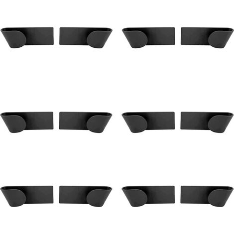 6 paires Support couvercle, Plastique, Auto-adhésif, Sans perçage, Réglable, Cuisine (1/5)