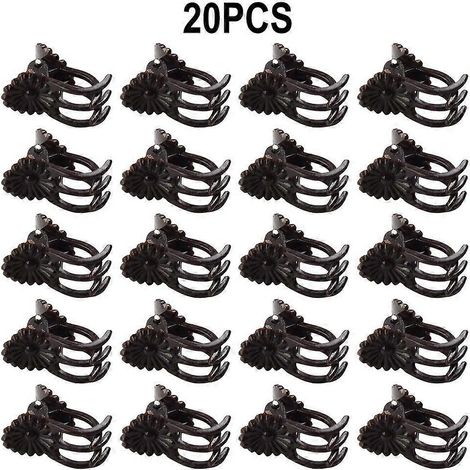20 pinces à orchidées vertes en polypropylène pour l'intérieur et l'extérieurbrun (1/5)